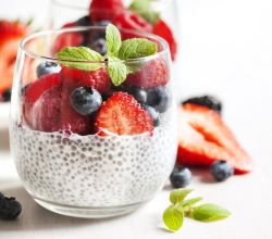 Chia Seed Pudding with Mixed Fruits - PCOS Breakfast Recipes