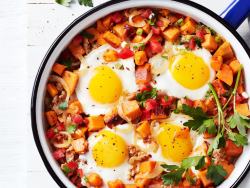Sweet Potato Hash with Eggs - PCOS Breakfast Recipes